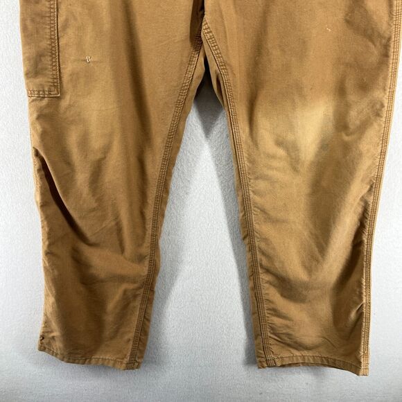 CARHARTT Pants Mens 36X30 Utility Work Loose Fit Cargo Canvas Cotton Brown - Picture 9 of 15
